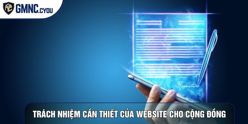 Trách nhiệm cần thiết của website dành cho cộng đồng